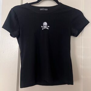 dolls kill skull baby tee